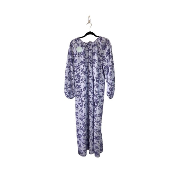 Hill House the Simone Dress Lilac Tonal Floral print size L NWT